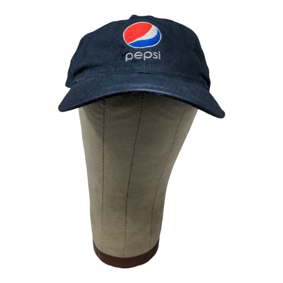 Port and Company Pepsi Slideback Hat Embroidered Logo Spell Out Blue - Picture 1 of 10